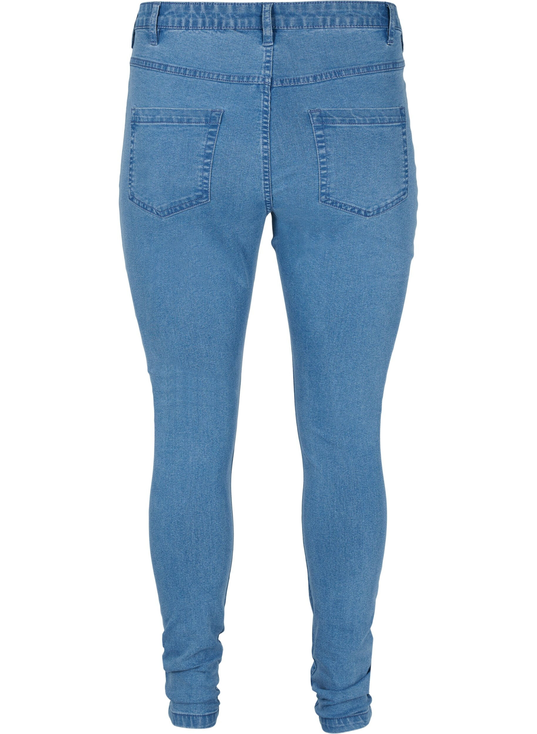Zizzisuper slim fit Amy jeans met hoge taille, Blauw, Packshot image number 1
