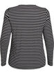 Gestreepte blouse met lange mouwen, Zwart, Packshot image number 1