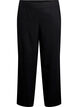 Linnen en viscose broek met losse pasvorm, Black, Packshot image number 0