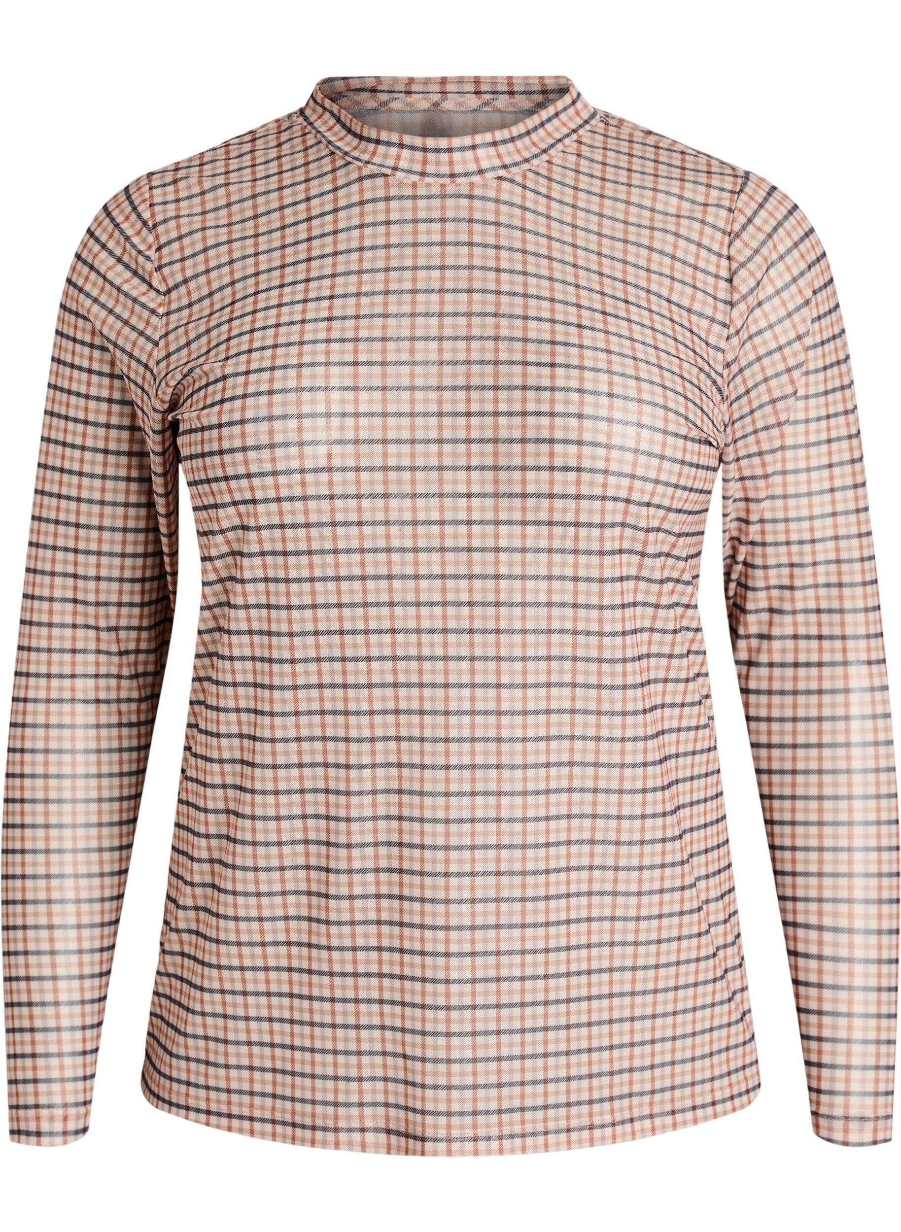 Mesh blouse met stippen