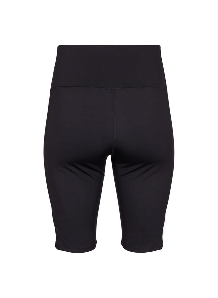 Lange strakke sport shorts, Black, Packshot