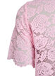 Kanten shirt blouse met parelknopen, Roze, Packshot image number 3
