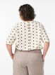 Viscose blouse met spots en mouwen 1/2, Vanille, Model image number 2