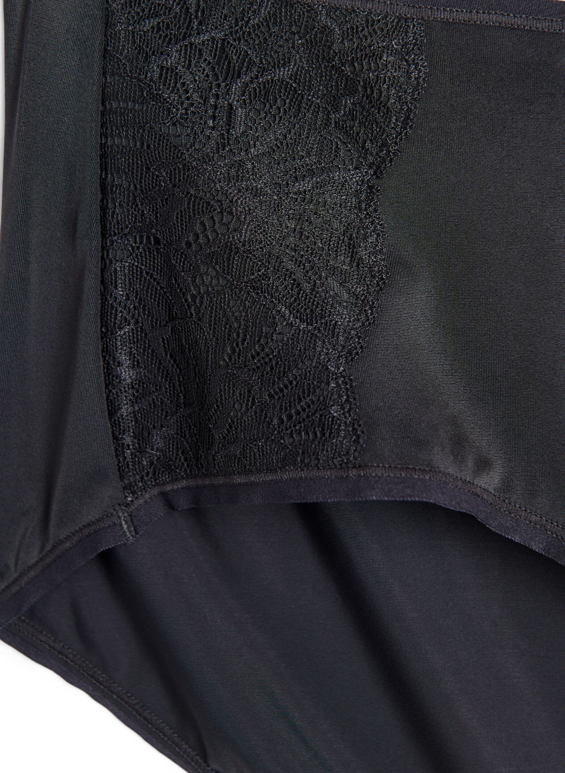 Zizzi2-pack slip met normale taille, Zwart, Packshot image number 3