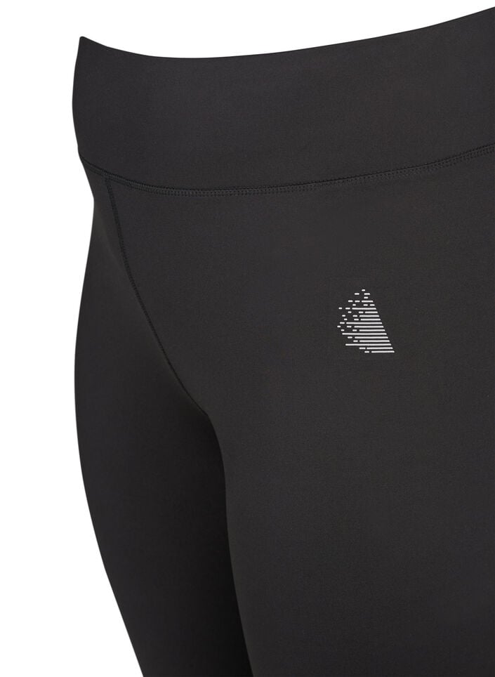 Gecropte basic workout leggings, Zwart, Packshot image number 2