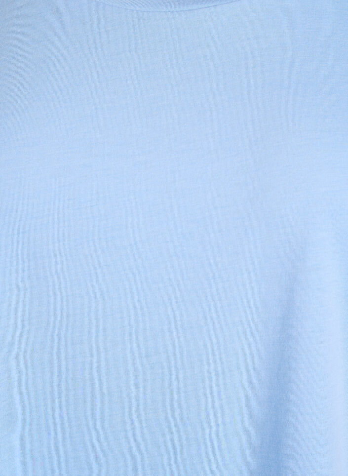 T-shirt met korte mouwen van katoenmix, Blauw, Packshot image number 2