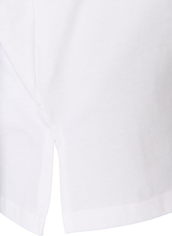 Basic T-shirt met lange mouwen, Wit, Packshot image number 3