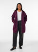 Lange hoodie met ritssluiting en zakken, Paars, Model image number 1