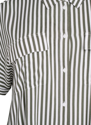 ZizziFLASH - Lange overhemdjurk met korte mouwen, Groen, Packshot image number 2