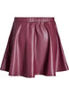 Korte skaterskirt in imitatieleer, Donker Bordeaux, Packshot image number 1