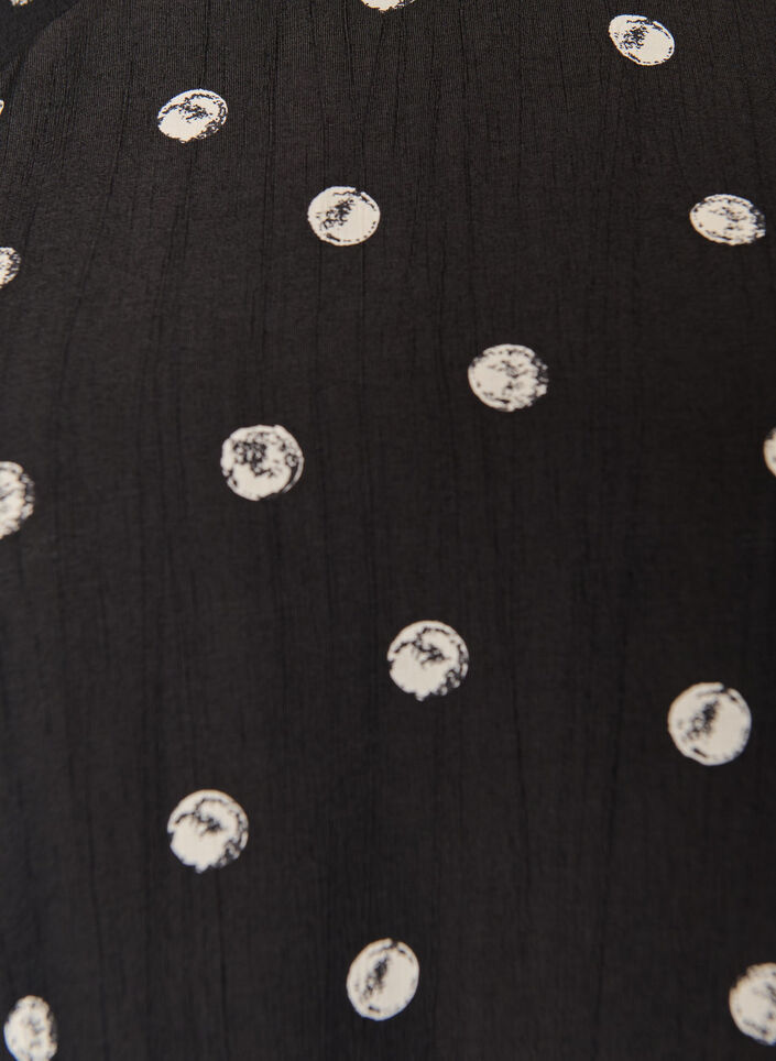 Robe courte en viscose avec manches ballon, Charbon, Packshot image number 2