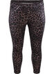 Velour leggings met luipaardpatroon, Bruin, Packshot image number 0