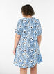 Korte jurk met bloemenprint, Blauw, Model image number 2