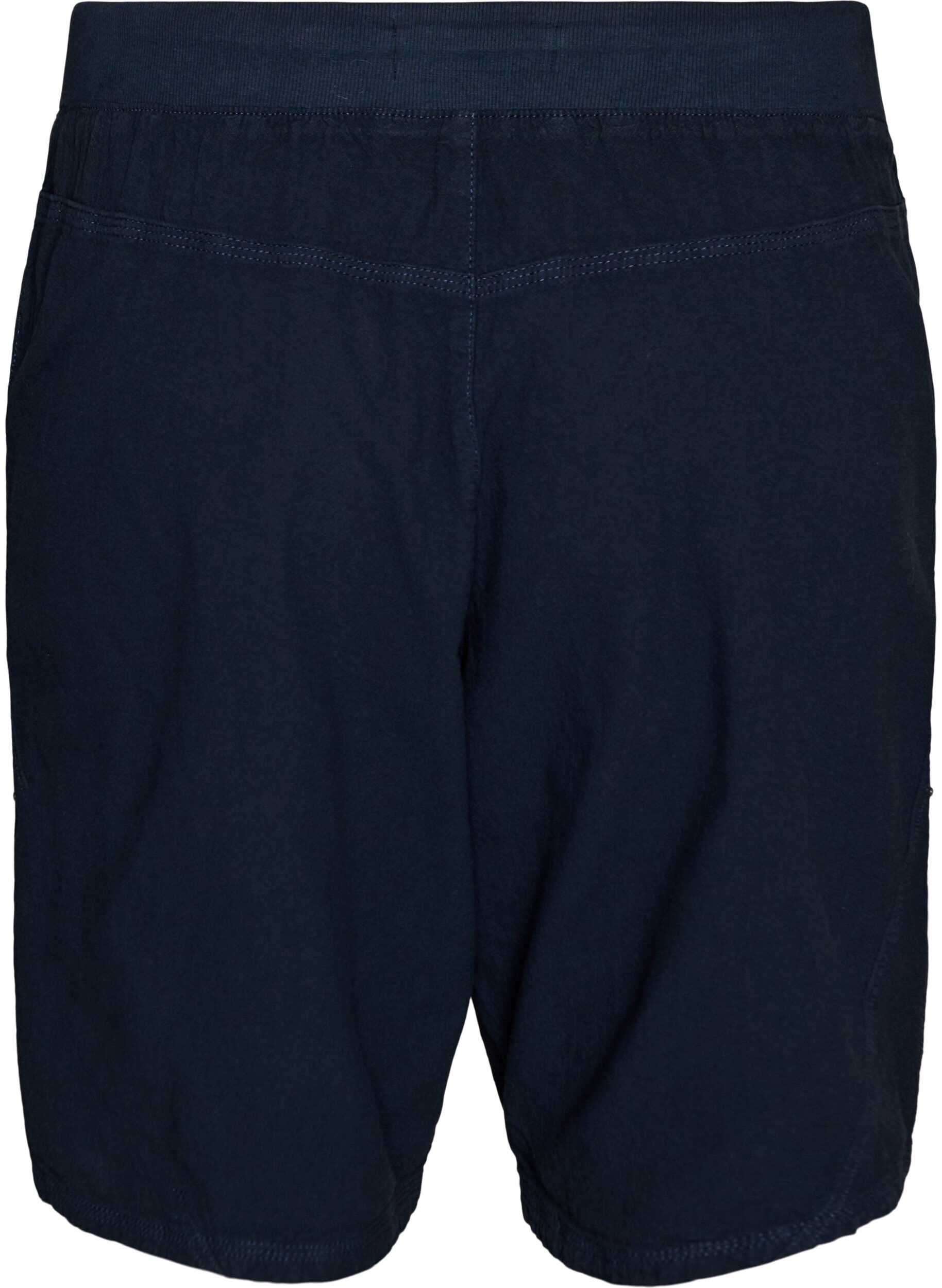 ZizziLosse katoenen short met zakken, Blauw, Packshot image number 1