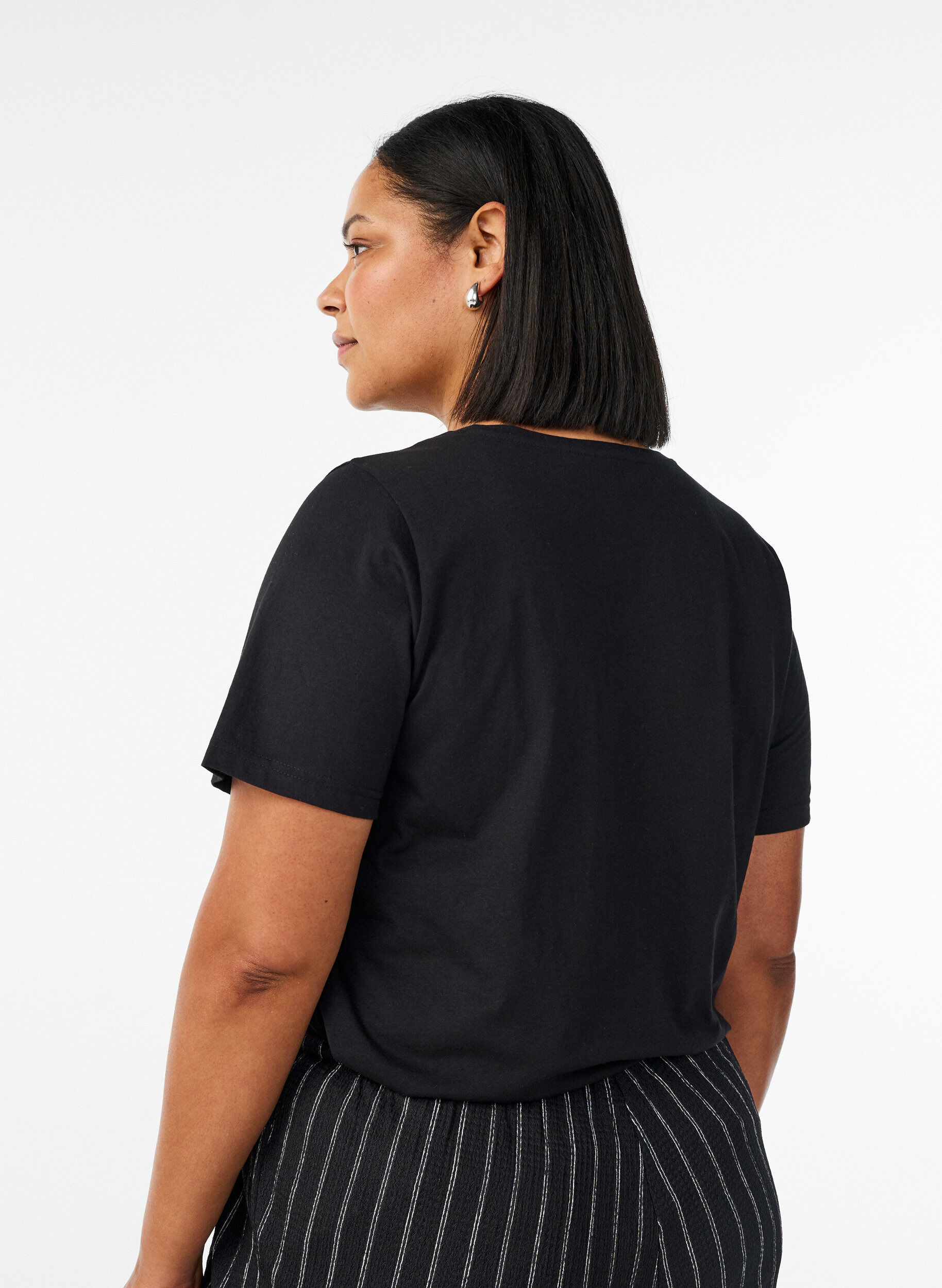 ZizziT-shirt met print, Zwart, Model image number 2