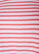 Lang oversized gestreept T-shirt in biologische katoen, Paars, Packshot image number 2