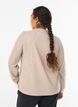 Cardigan van jersey met ronde hals en knoopsluiting, Beige, Model image number 2