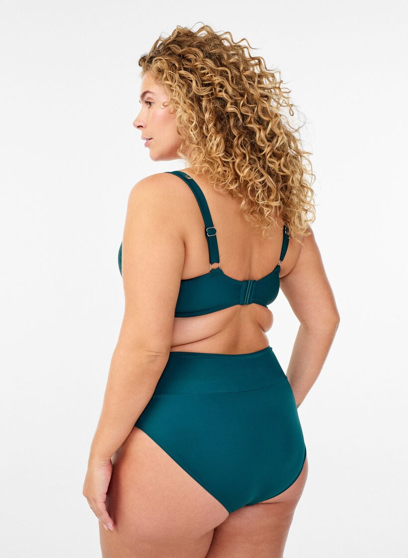 Bikinibroekje met wikkel detail, Groen, Model image number 1