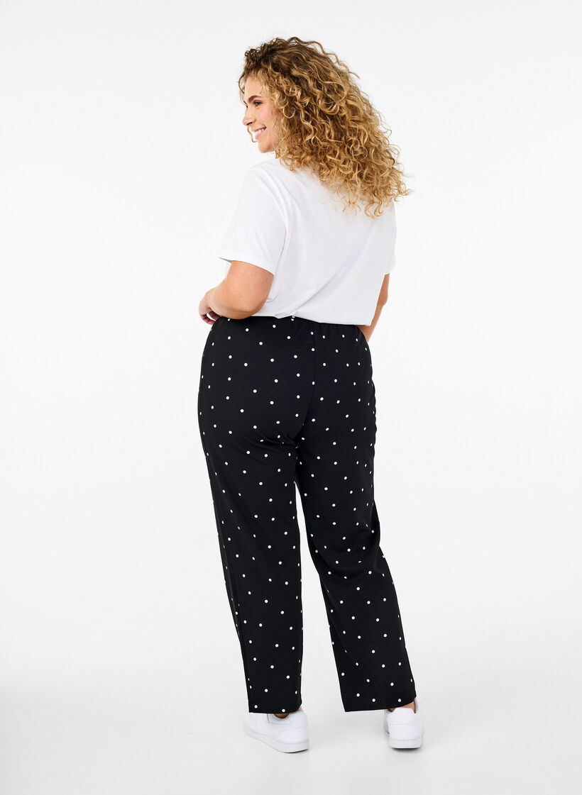 FLASH - Broek met rechte pasvorm, Zwart, Model image number 1