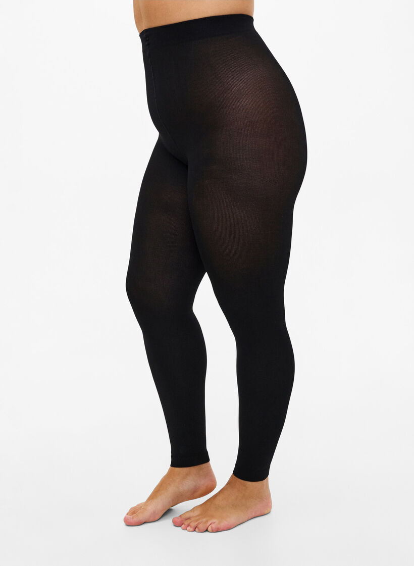 Legging in 200 denier, Zwart, Model image number 0