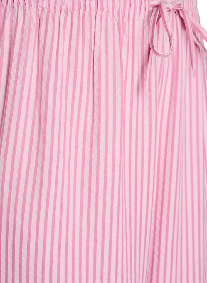 Losse seersucker-pyjamabroek met hoge taille, Roze, Packshot