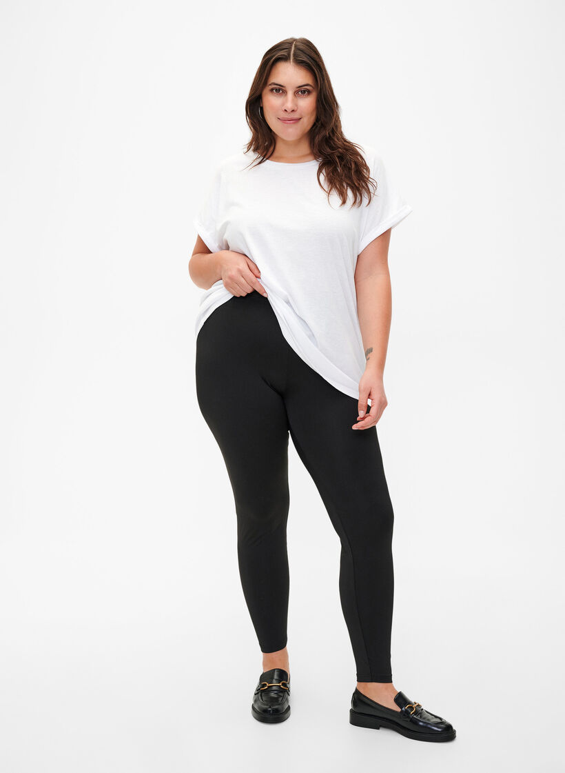 2-pack basic leggings, Zwart, Model image number 1