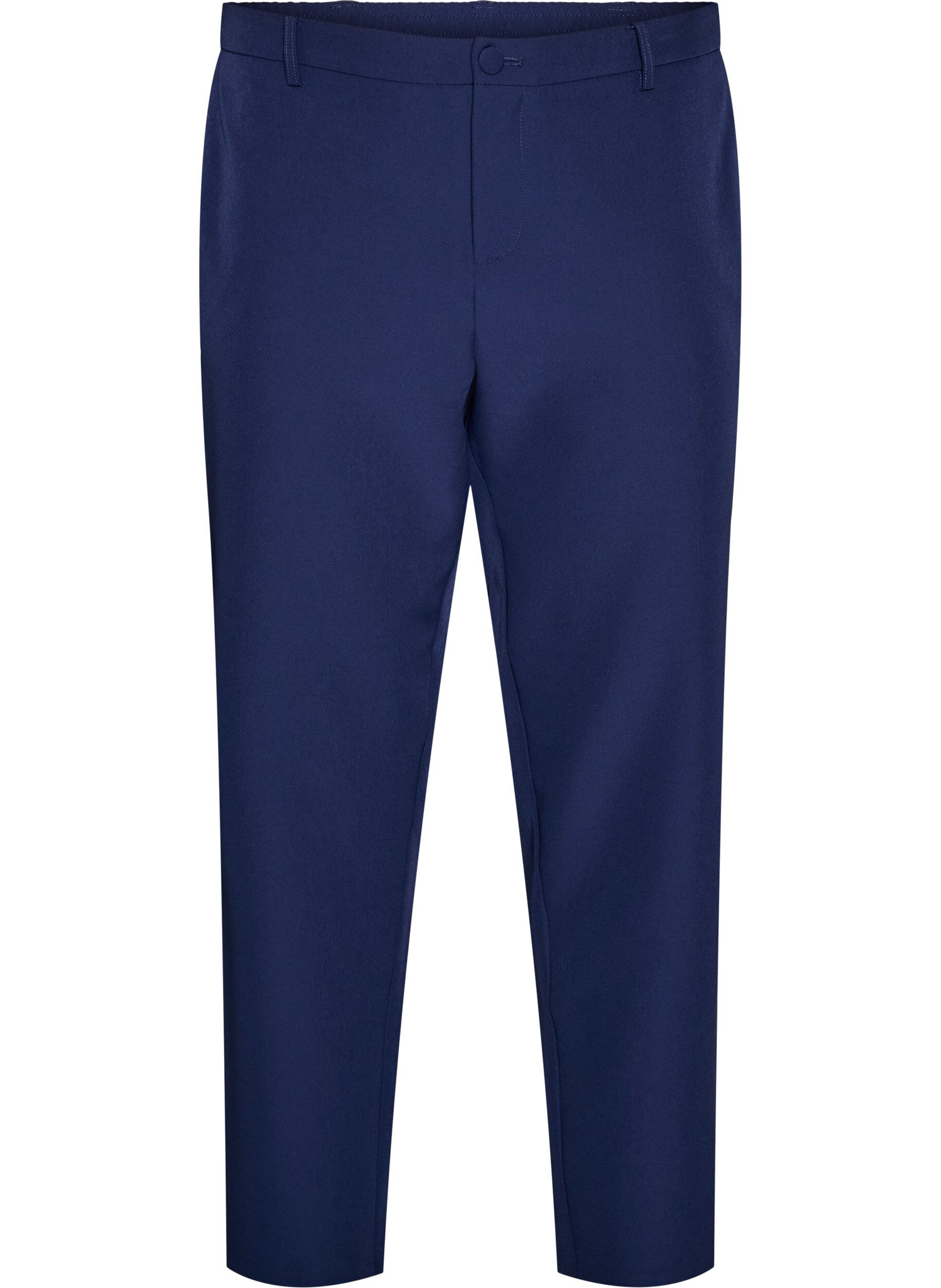 ZizziBroek met zakken en rechte pijpen, Blauw, Packshot image number 0