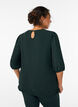 Blouse met glitterpatroon en 3/4 mouwen, Groen, Model image number 2