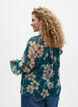Chiffon blouse met bloemenprint en lange mouwen, Groen, Model image number 2