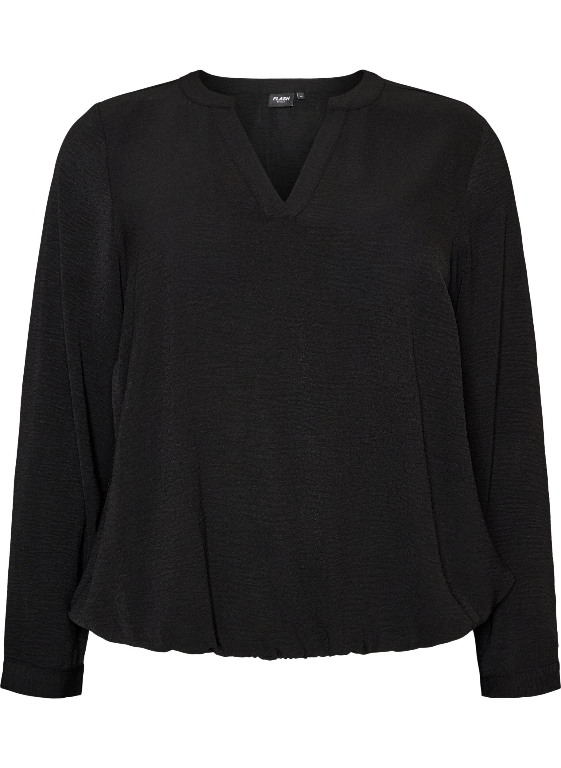 FLASH - Blouse met ballonsilhouet en V-hals