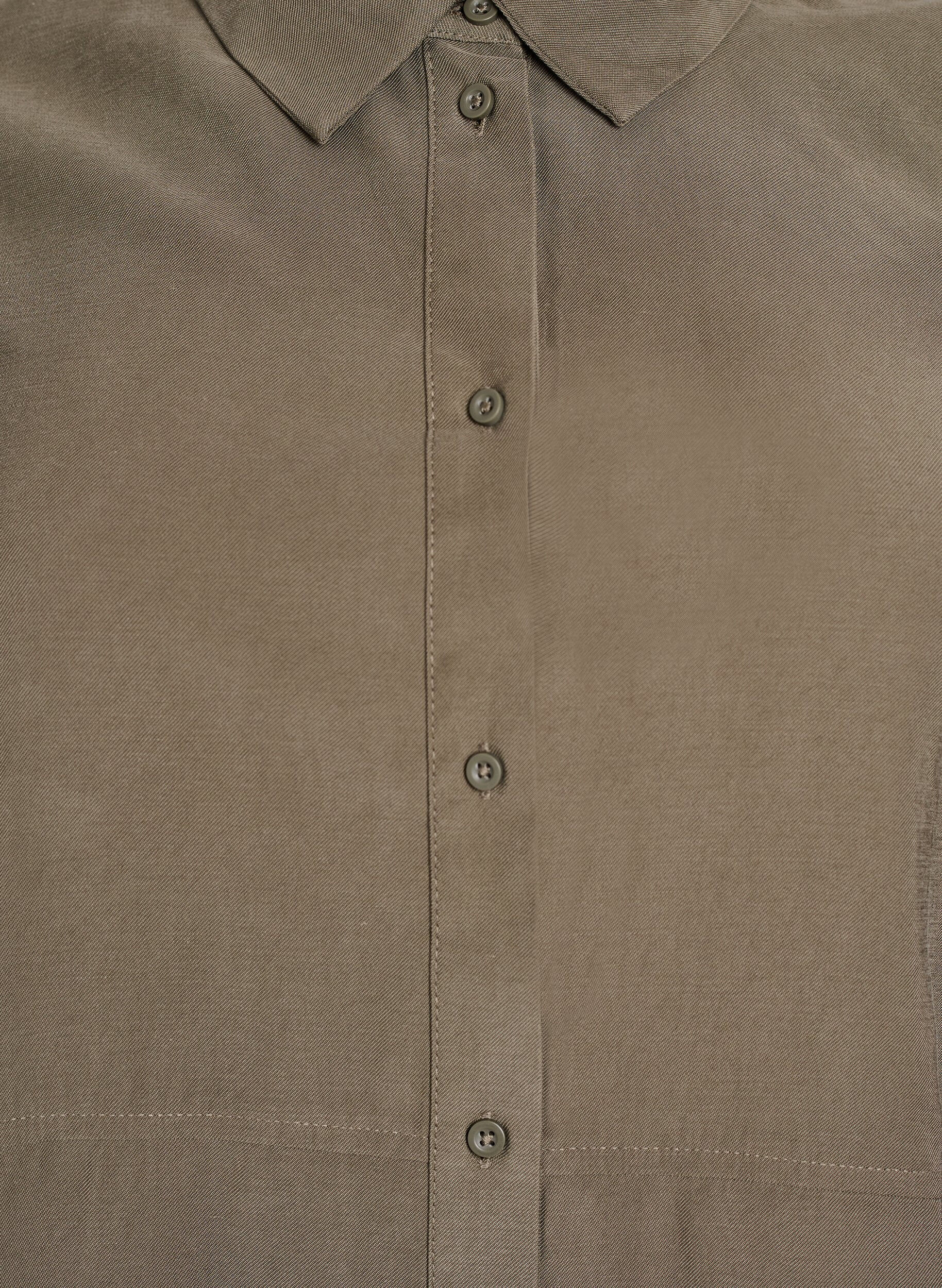 ZizziFLASH - Shirt met kraag en opgerolde mouwen, Groen, Packshot image number 2