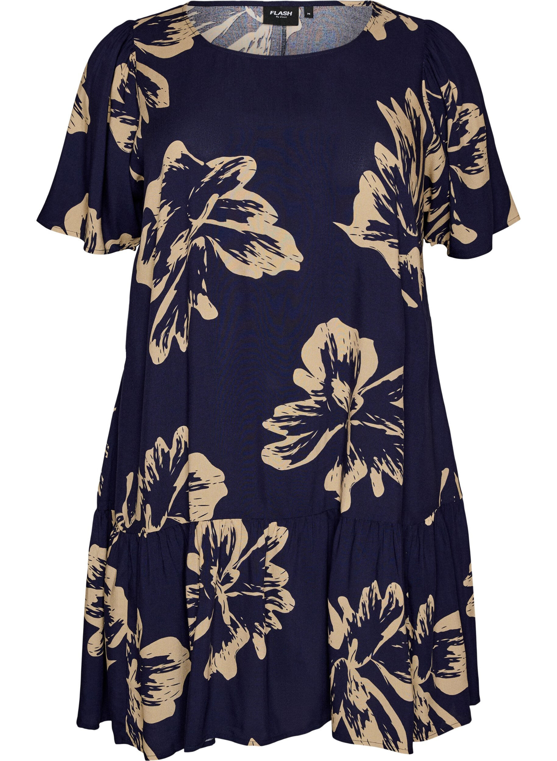 FLASH - Jurk van viscose met coupenaad