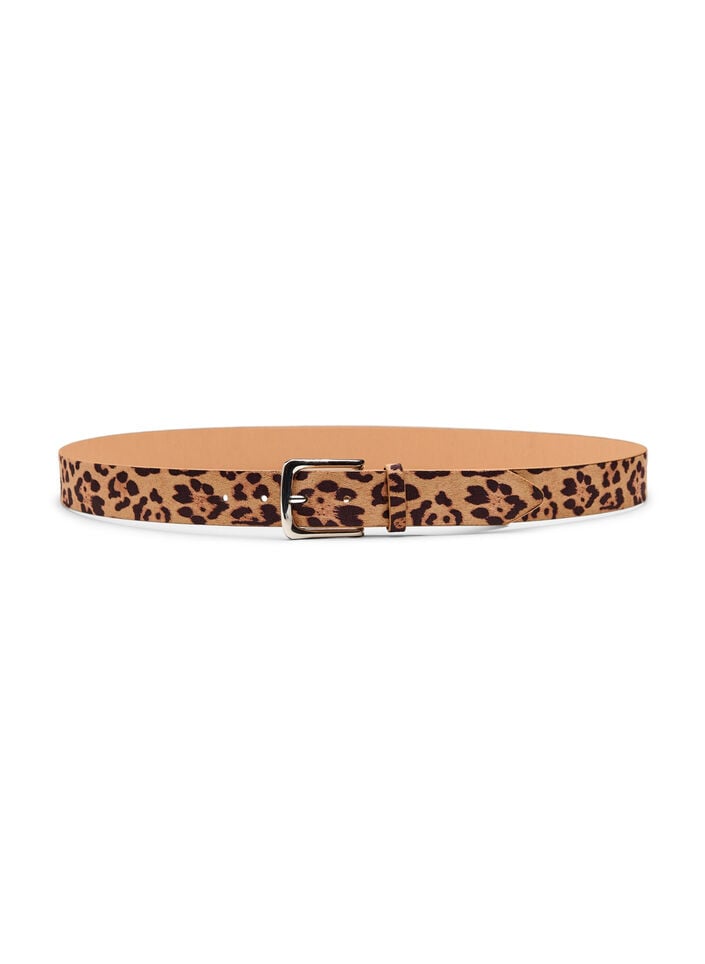 Riem met luipaardprint, Bruin, Packshot image number 0