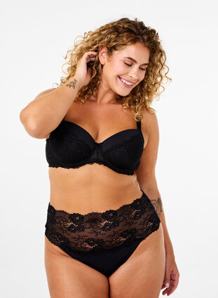 ZizziBh met kant en padding, Black, Model image number 2