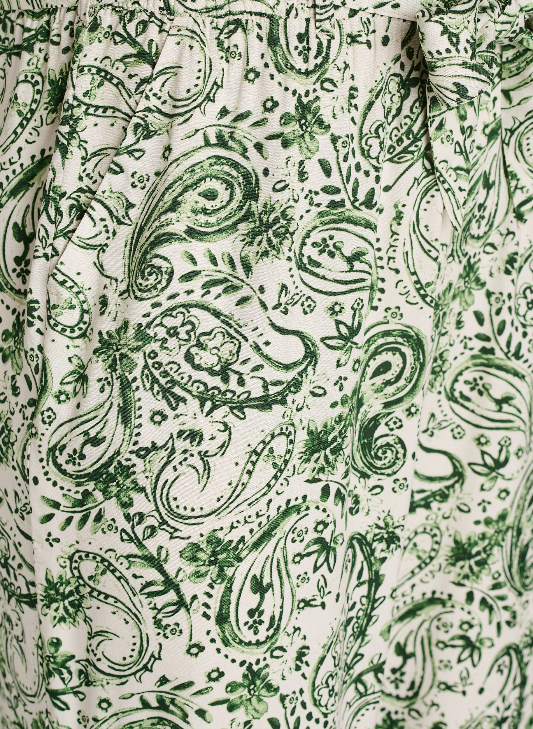 Zizzi Pantalon taille haute en viscose, Vert, Packshot image number 2