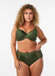 String hipster en dentelle et microfibre, Vert Kaki, Model image number 0