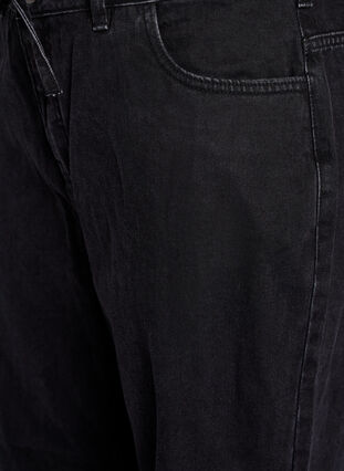 ZizziStraight-fit jeans met een strikceintuur, Black, Packshot image number 2