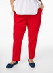 Broek met hoge taille en rechte pijpen, Rood, Model image number 2