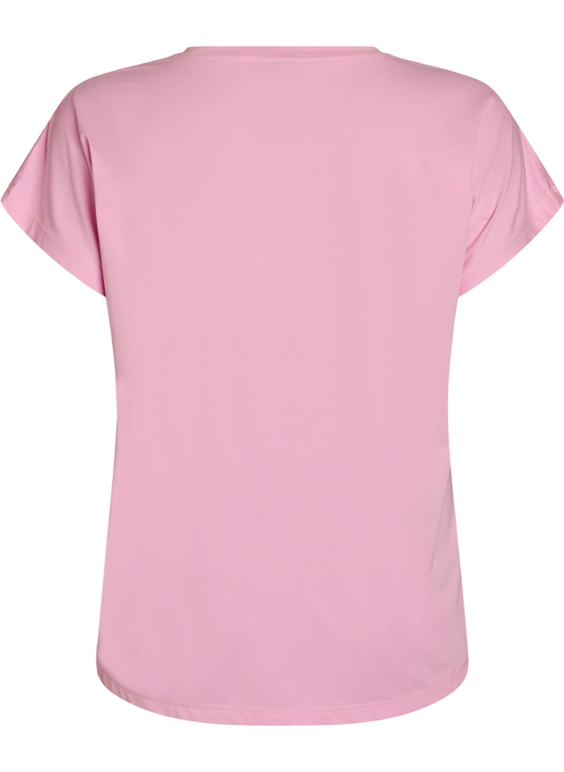 Zizzi T-shirt de sport couleur unie, Rose, Packshot image number 1