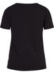 Basic t-shirt in effen kleur met katoen, Zwart, Packshot image number 1