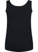 Effen gekleurd basic top in katoen, Zwart, Packshot image number 1