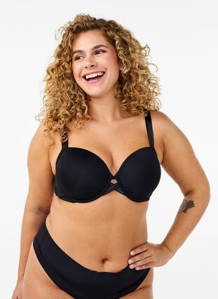 ZizziVoorgevormde beha met decoratie midden voor, Black, Model image number 0
