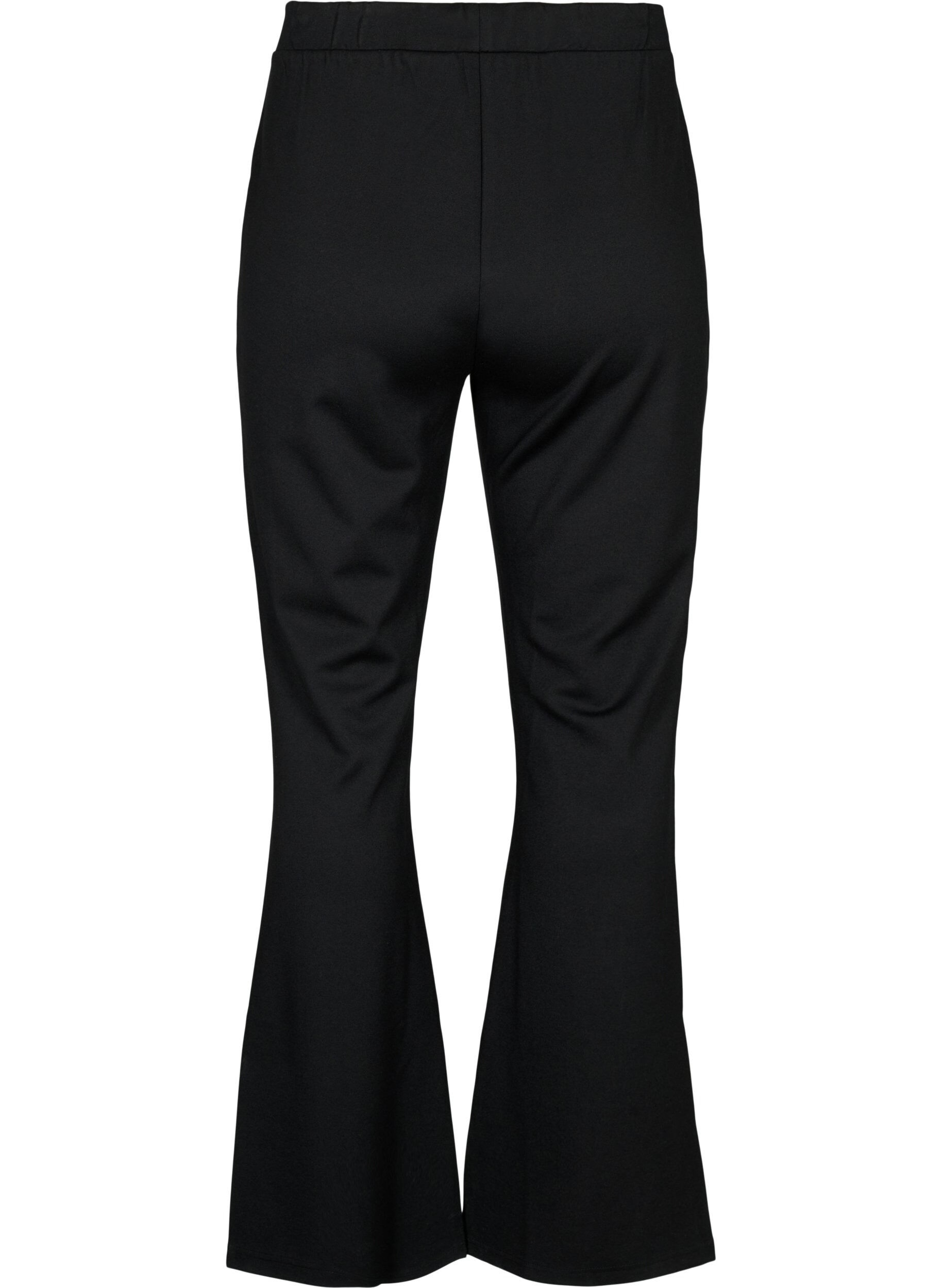 ZizziBootcut broek van viscosemix, Zwart, Packshot image number 1