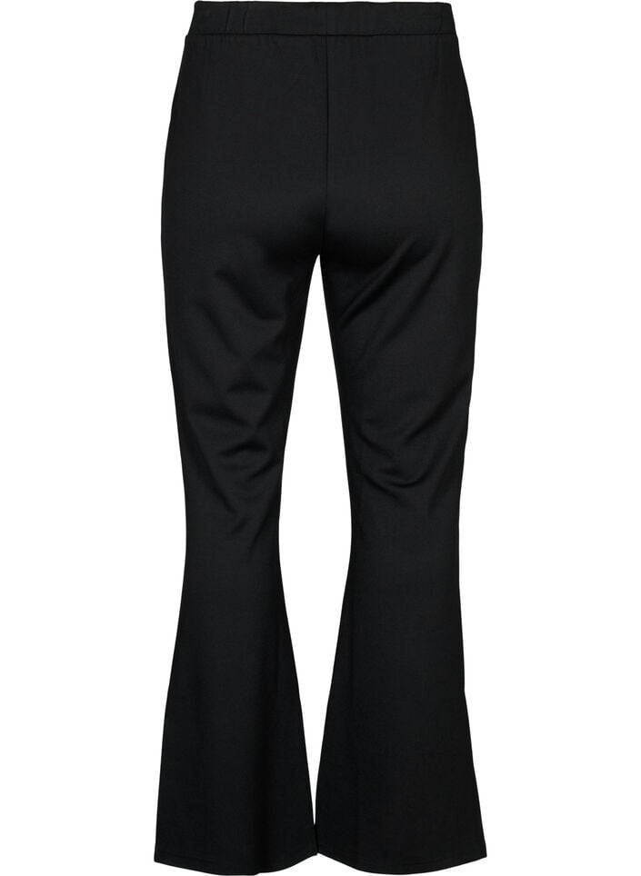 Bootcut broek van viscosemix, Zwart, Packshot image number 1