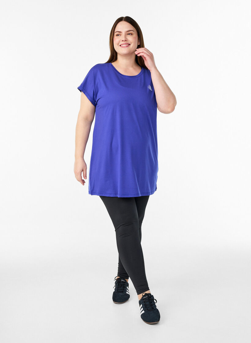 Lang trainings T-shirt, Paars, Model image number 1