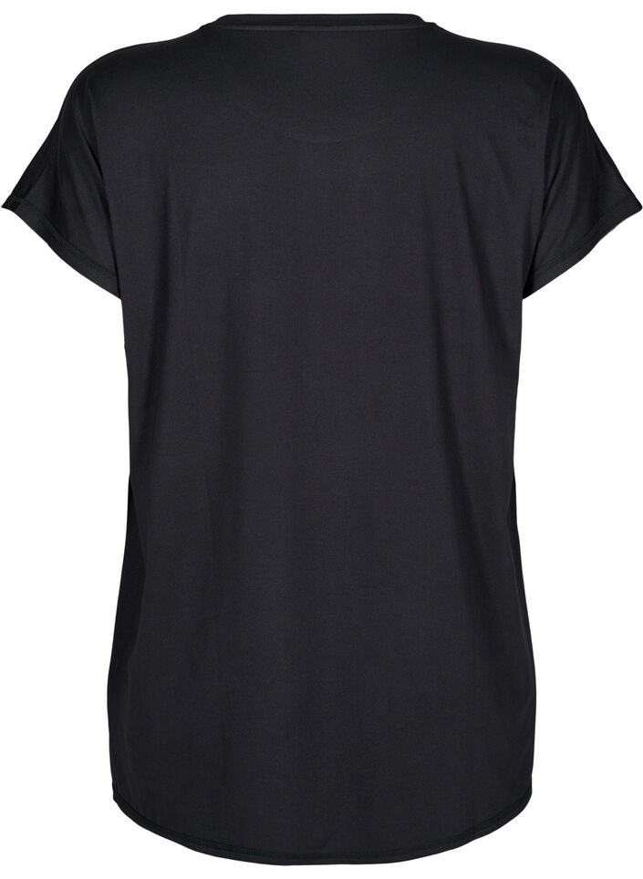 Lang workout T-shirt, Zwart, Packshot image number 1