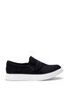 Brede slip-on-pasvorm met knoopdetail, Zwart, Packshot image number 0