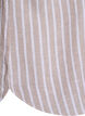 Linnen en viscose shirt met 3/4 mouwen, Beige, Packshot image number 3