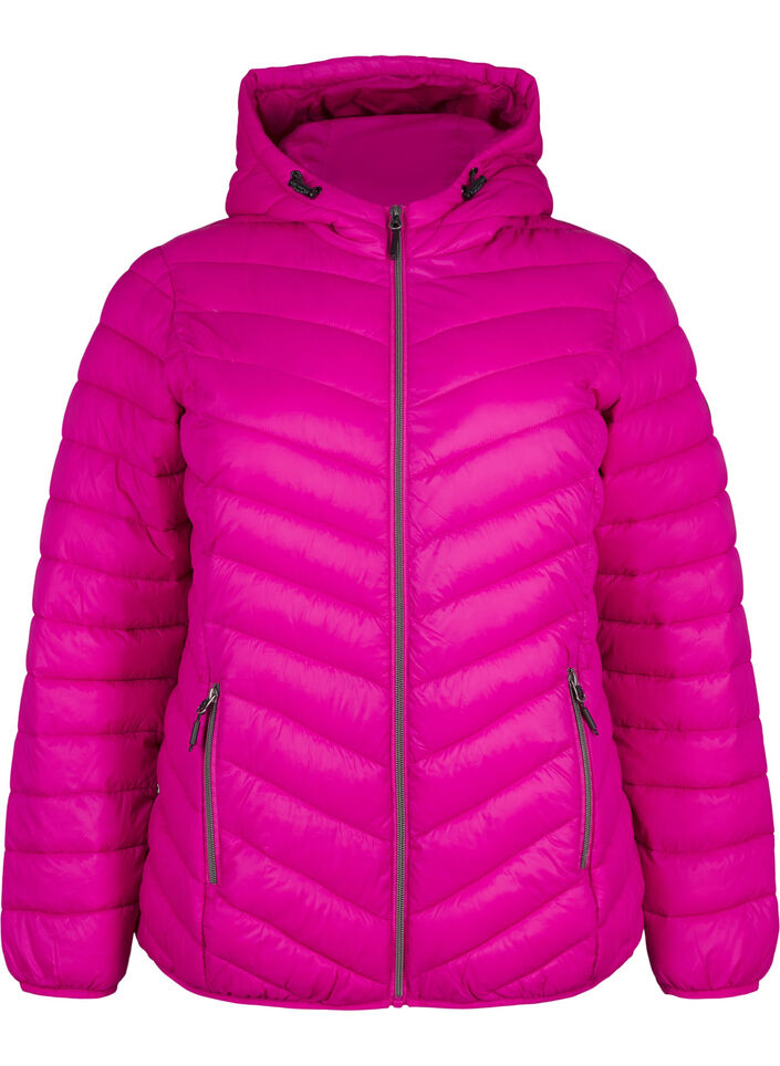 Lichtgewicht jas met capuchon, Roze, Packshot image number 0