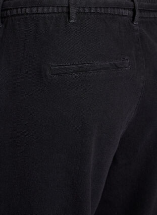 ZizziLosse pasvorm jeans met een elastische tailleband en een trekkoord, Black Wash, Packshot image number 3